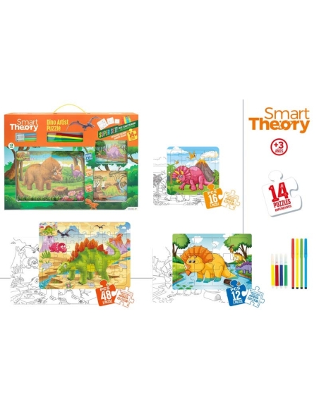 PUZZLE DINOSAURIO PARA PINTAR (A)