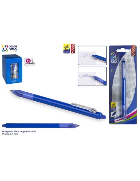 BOLIGRAFO BORRABLE RETRACTIL BLISTER AZUL 0.7M (A)