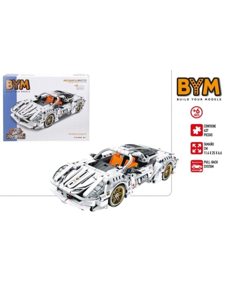 SET CONSTRUCCION 437 PZS COCHE RACING PULL BACK (A)