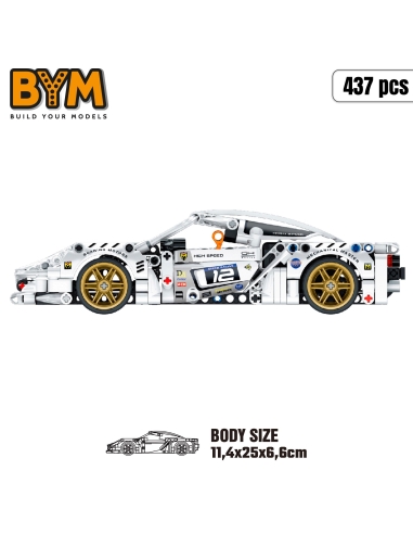 SET CONSTRUCCION 437 PZS COCHE RACING PULL BACK (A)