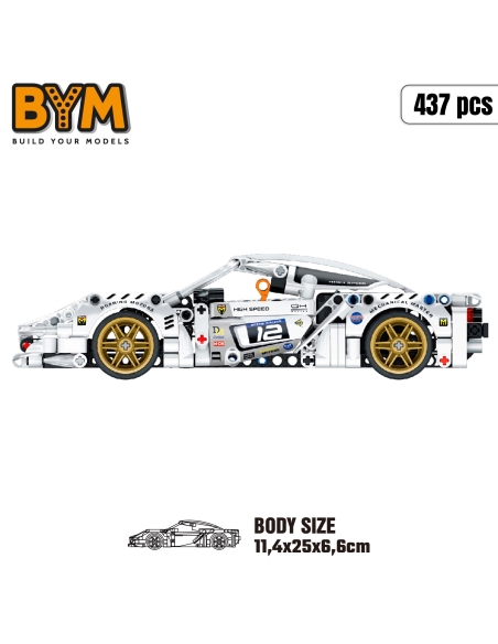 SET CONSTRUCCION 437 PZS COCHE RACING PULL BACK (A)