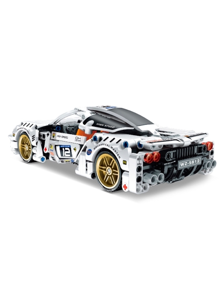 SET CONSTRUCCION 437 PZS COCHE RACING PULL BACK (A)