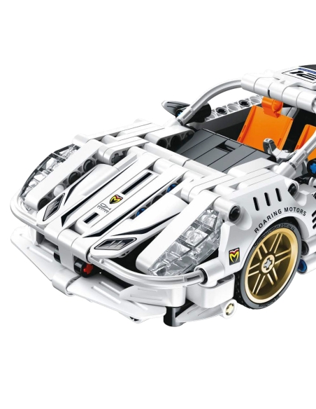 SET CONSTRUCCION 437 PZS COCHE RACING PULL BACK (A)