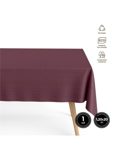 ROLLO MANTEL PAPEL 1.2X20 M. BURDEOS