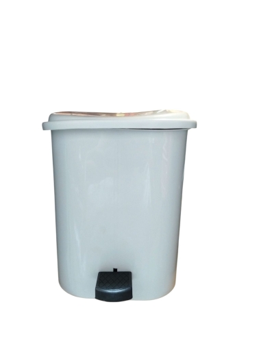 CUBO BASURA CON PEDAL BLANCO C/CUBO 7L.