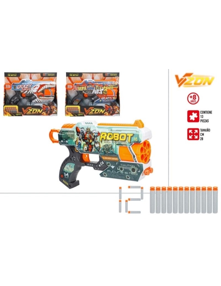 PISTOLA DARDOS C/12 DARDOS 28CM (A)