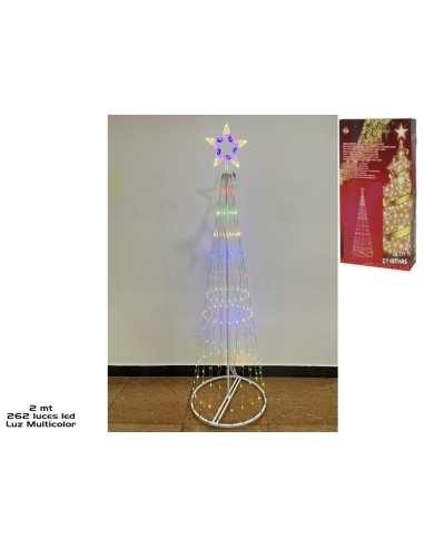 CONO CORTINA 262 LED MULTICOLOR 2MT (NAV)