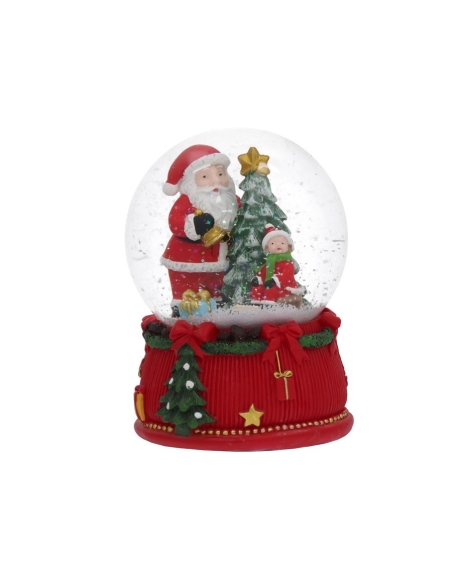 BOLA AGUA SANTA CLAUS 10X10X14CM (NAV)