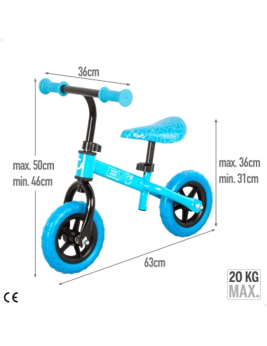 BICICLETA SIN PEDALES AZUL (A)