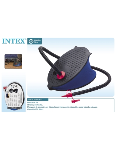 BOMBA DE PIE PEQUEÑA 28CM INTEX