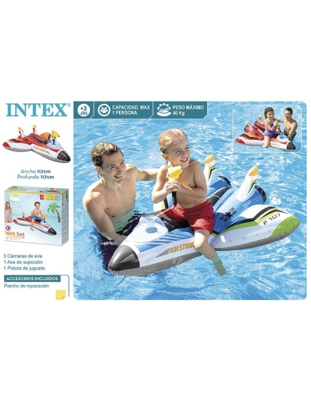 HINCHABLE AVION C/ PISTOLA AGUA INTEX