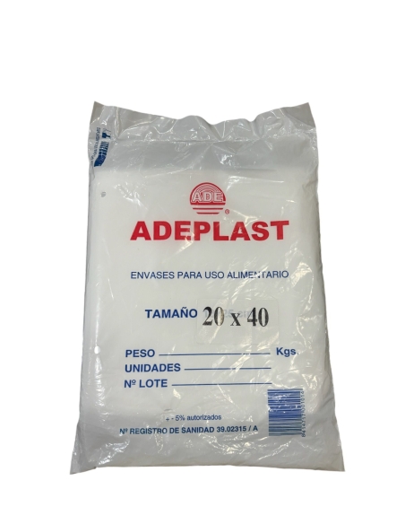 BOLSA 20X40CM TRANSP. (1KG)