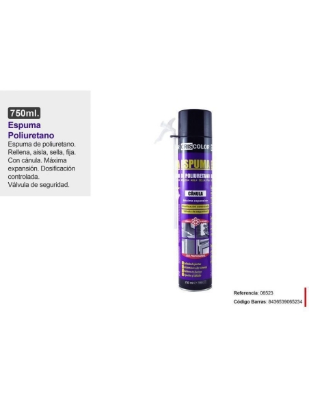 ESPUMA POLIURETANO CON CANULA 750ML